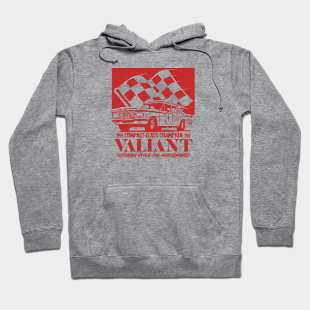 Valiant - Compact-Class Champion (Red) Hoodie by jepegdesign